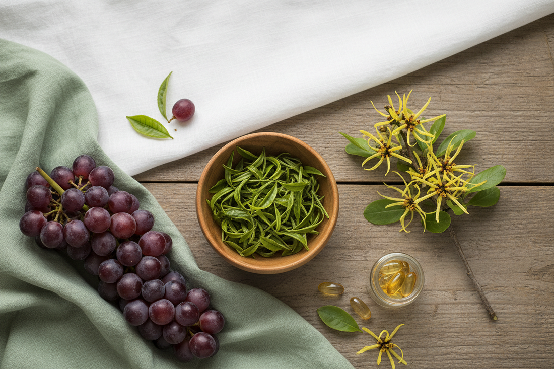 Hyperferritinémie et alimentation : thé vert, pépins de raisin et hamamélis — ingrédients naturels FerriLo MVN