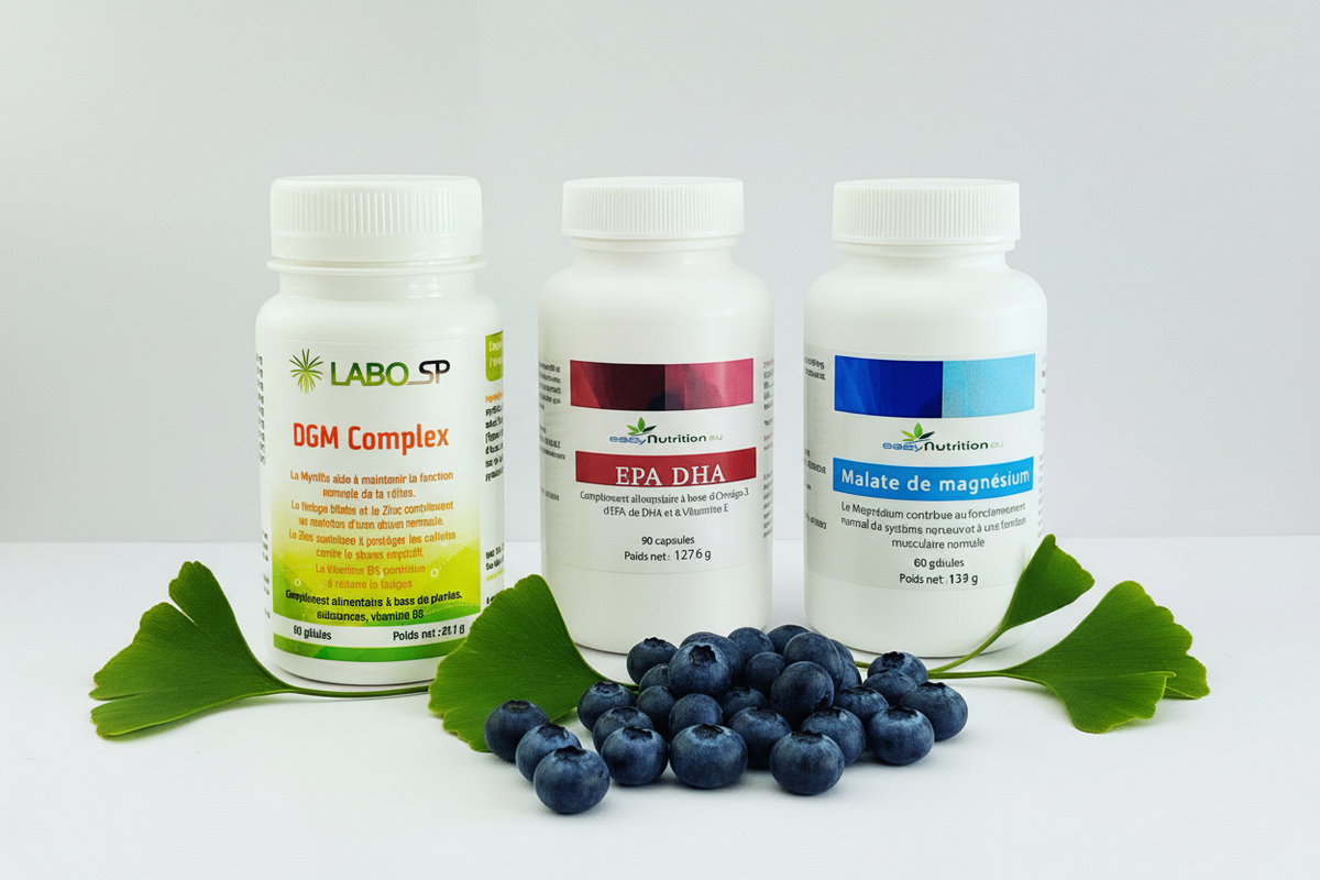 Mémoire & Clarté Mentale – Trio DGM Complex, EPA DHA et Magnésium : la synergie cognitive naturelle