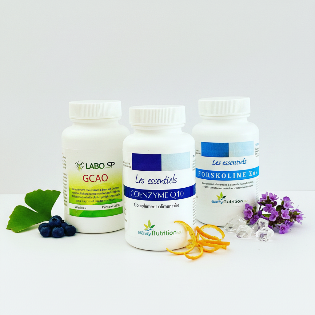 Vision & Métabolisme Oculaire – Trio GCAO + CoQ10 + Forskoline Zn+ : Synergie Naturelle pour les Yeux