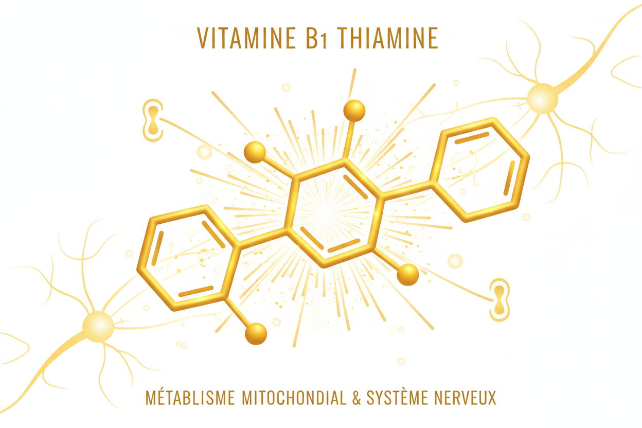Vitamine B1 (Thiamine) : Bienfaits Métabolisme Énergétique et Système Nerveux — Dosage et Précautions