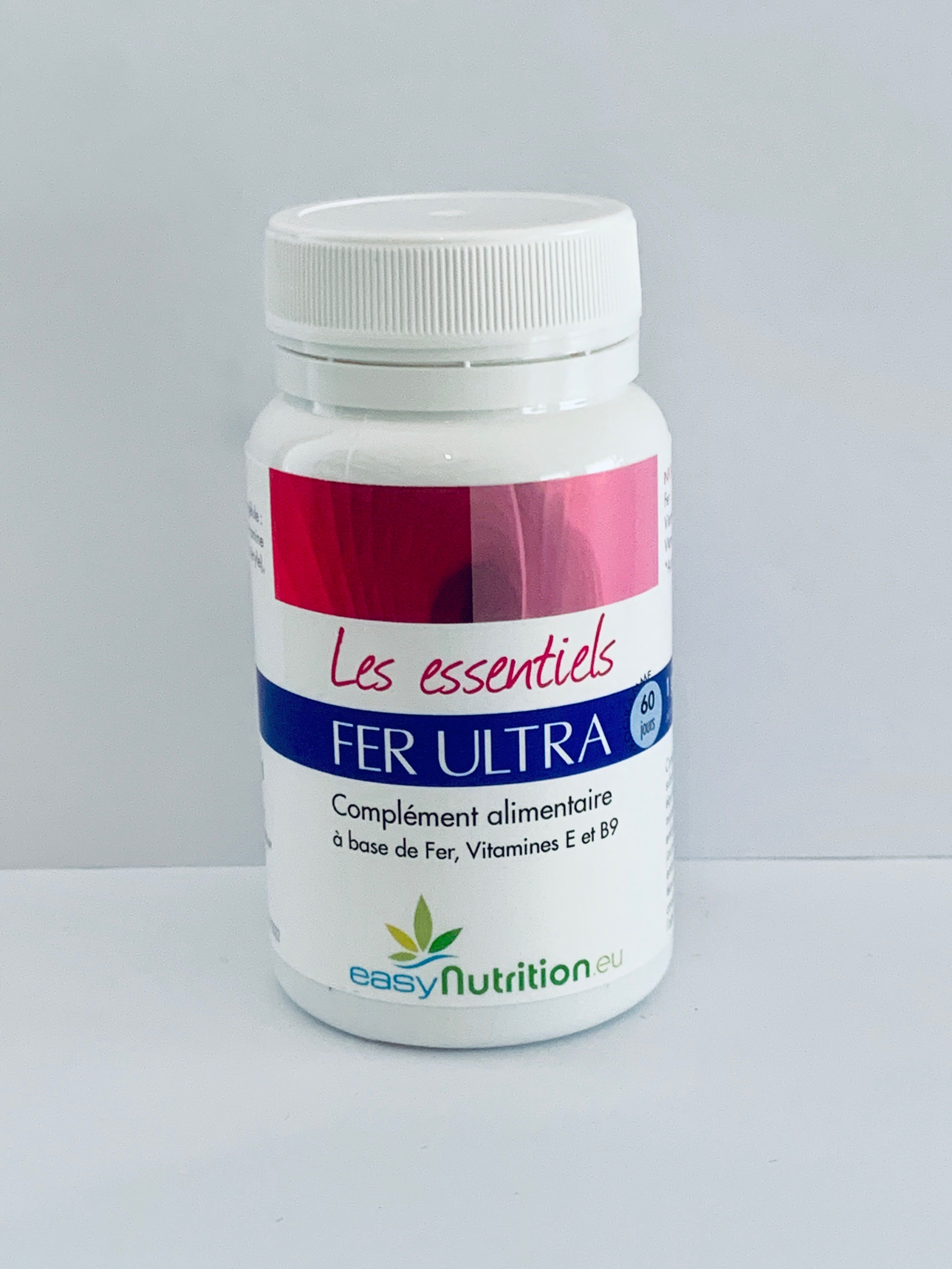 Boîte de Fer Ultra – Complément de fer bisglycinate et vitamines E & B9