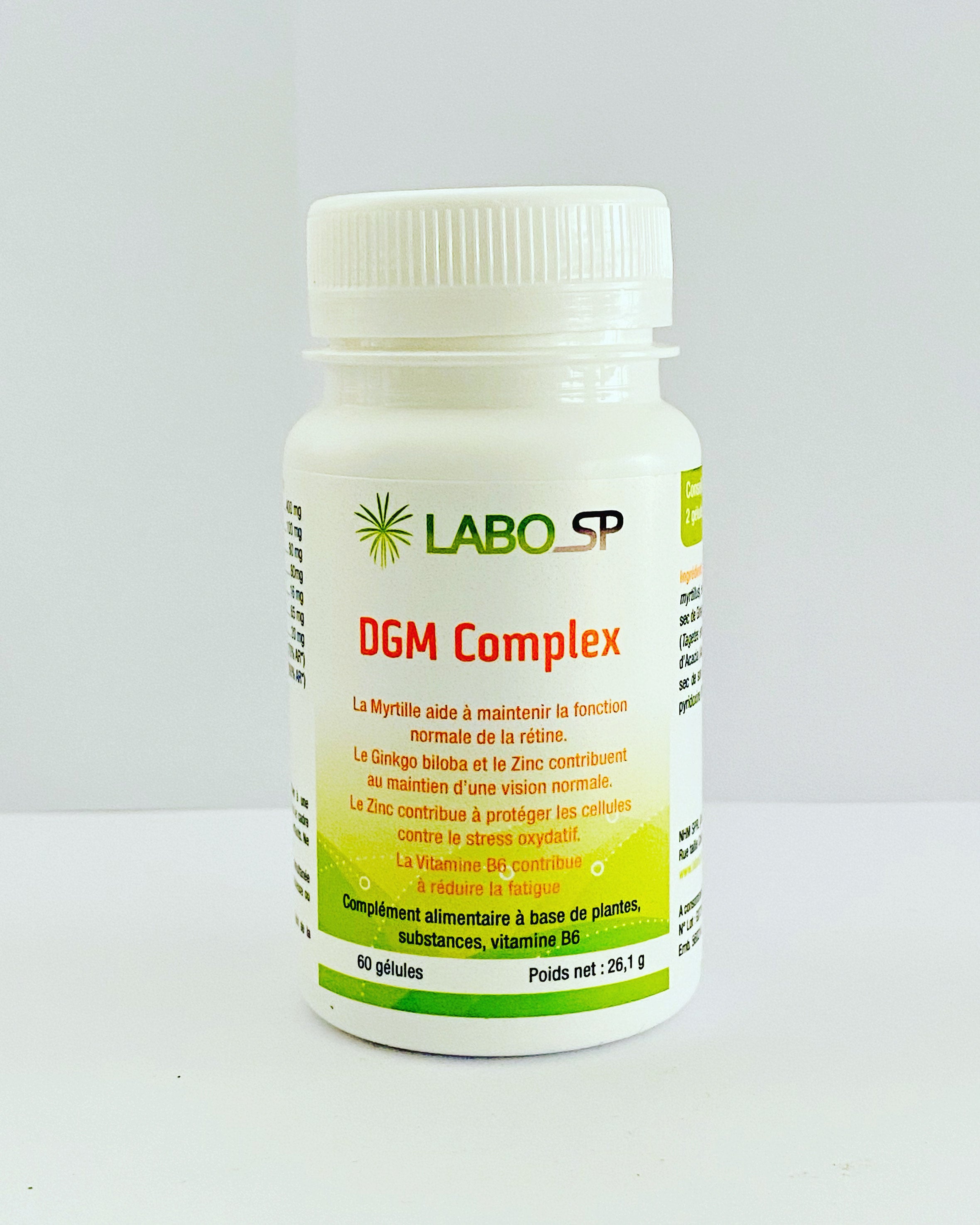 Boîte de DGM Complex – Complément alimentaire pour la vision et le bien-être avec myrtille et ginkgo biloba