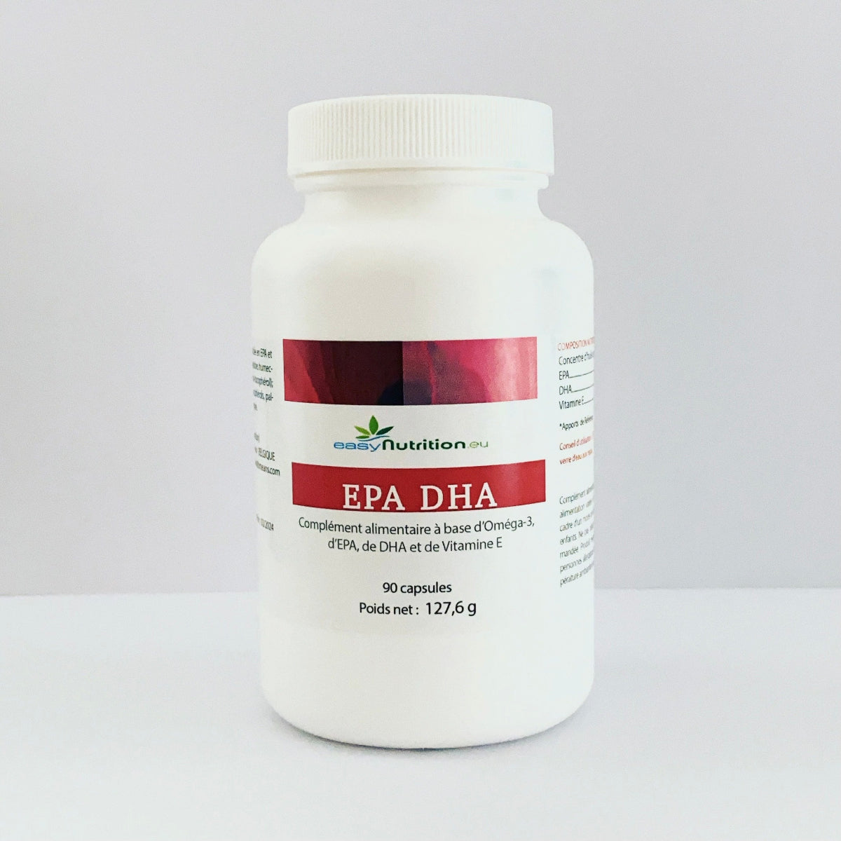 Flacon EPA DHA Oméga-3 – 90 capsules huile de poisson EPA 350mg DHA 250mg, complément alimentaire naturel
