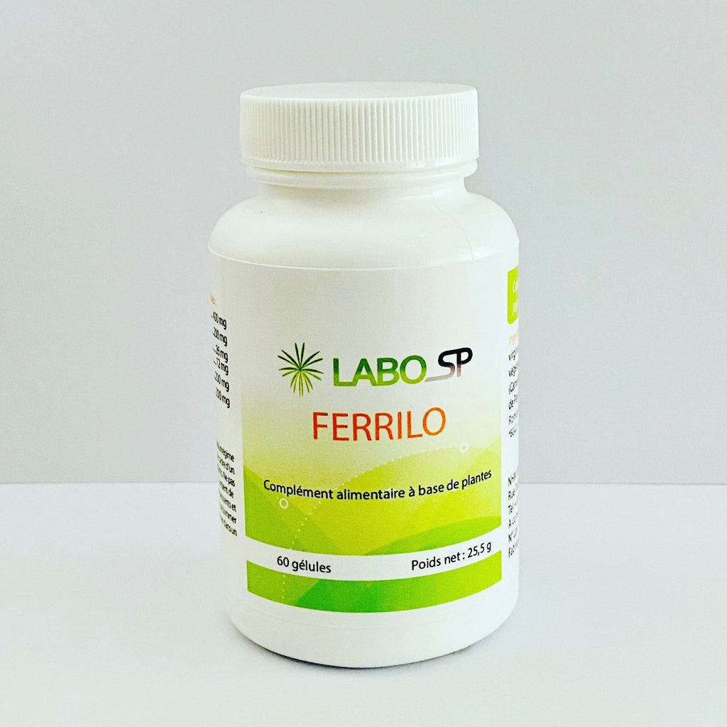 Boîte FerriLo 60 gélules – complément alimentaire naturel métabolisme & antioxydant, thé vert, pépins de raisin, hamamélis