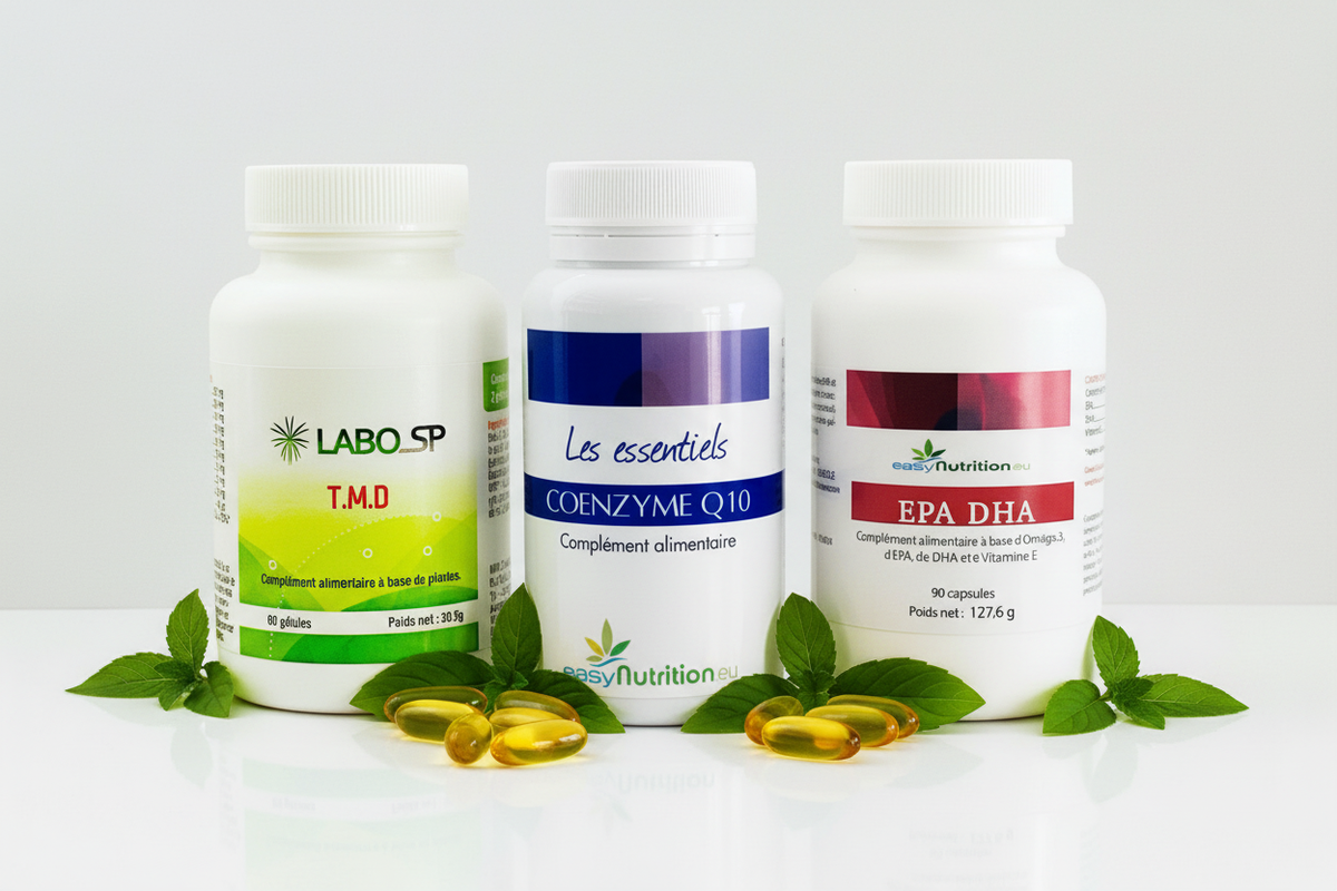 Trio Anti-Âge Cellulaire – TMD Complexe Antioxydant, Co-Enzyme Q10 et EPA DHA Oméga-3 | Ma Vie Naturellement