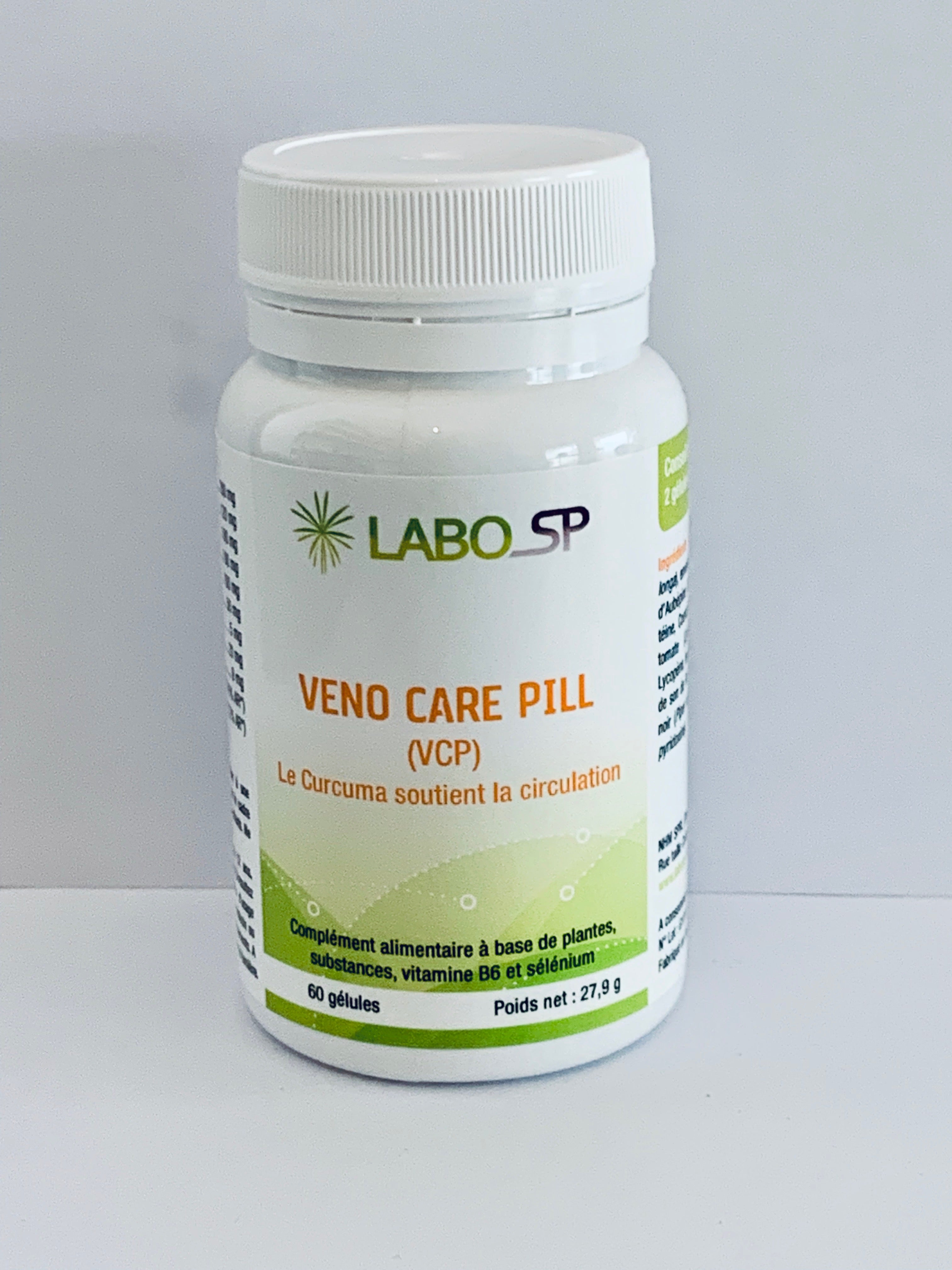 Boîte de Veno Care Pill – Complément alimentaire pour la circulation avec curcuma et aubépine